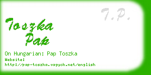 toszka pap business card